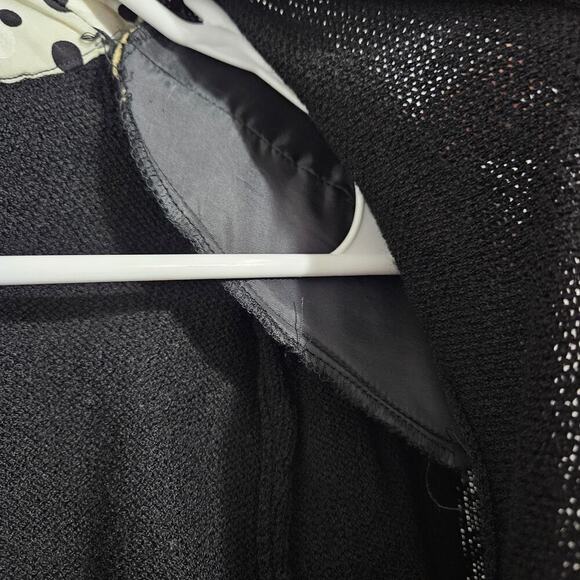 NWT 80s Vintage Anne Crimmins for Umi Black Polka Dot Trim Sweater Blazer Size S - Picture 5 of 7